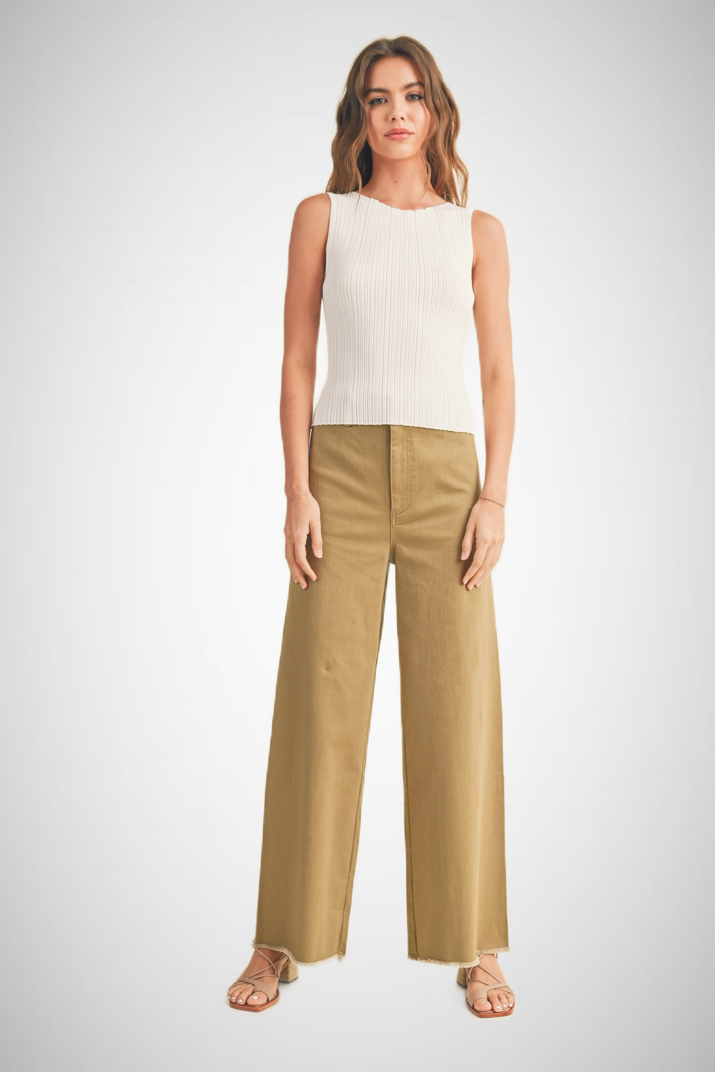 Viscose Ribbed Knitted Top (8258932474064)
