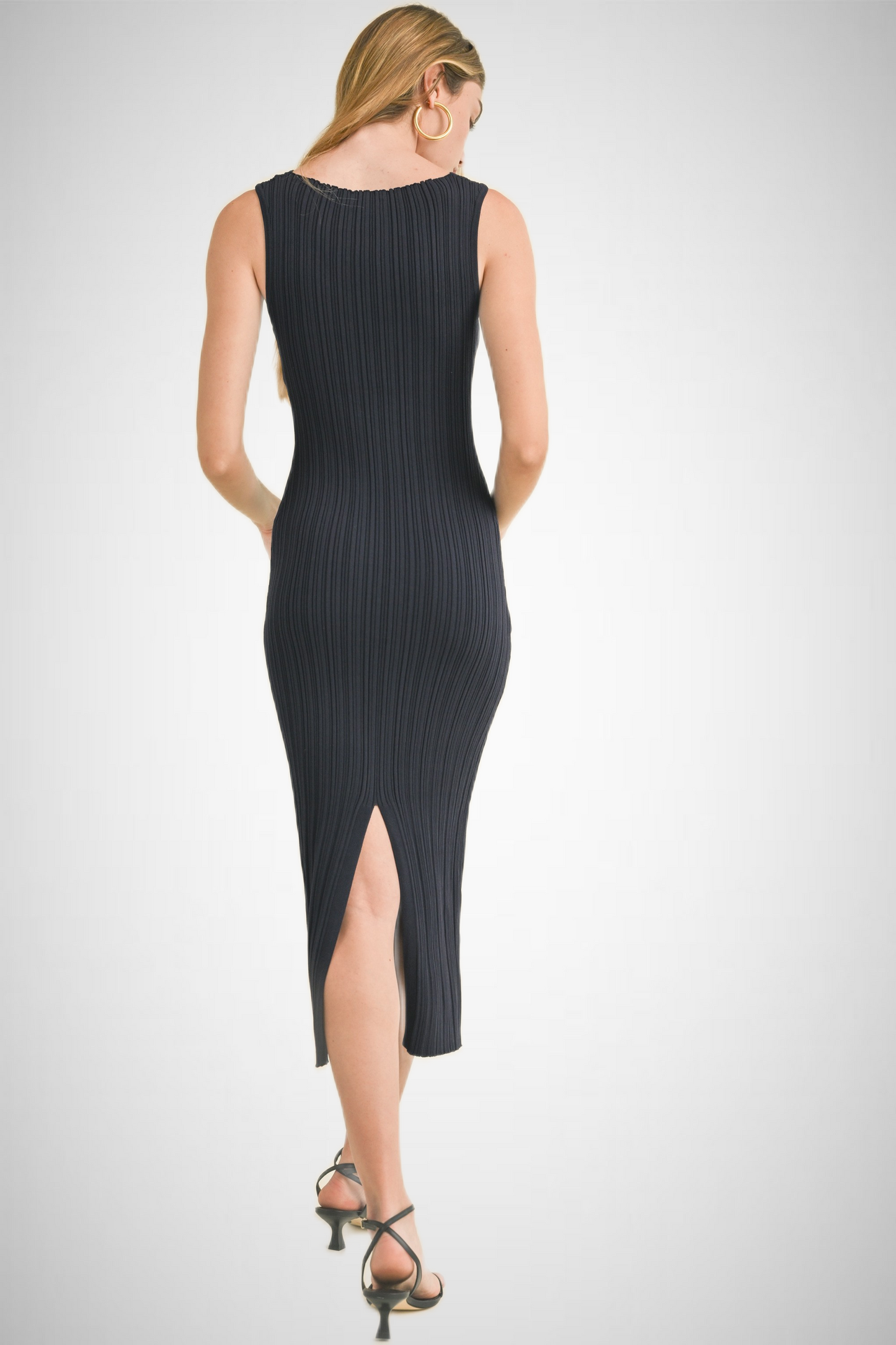 Patterned Rib Knitted Dress (8258931654864)