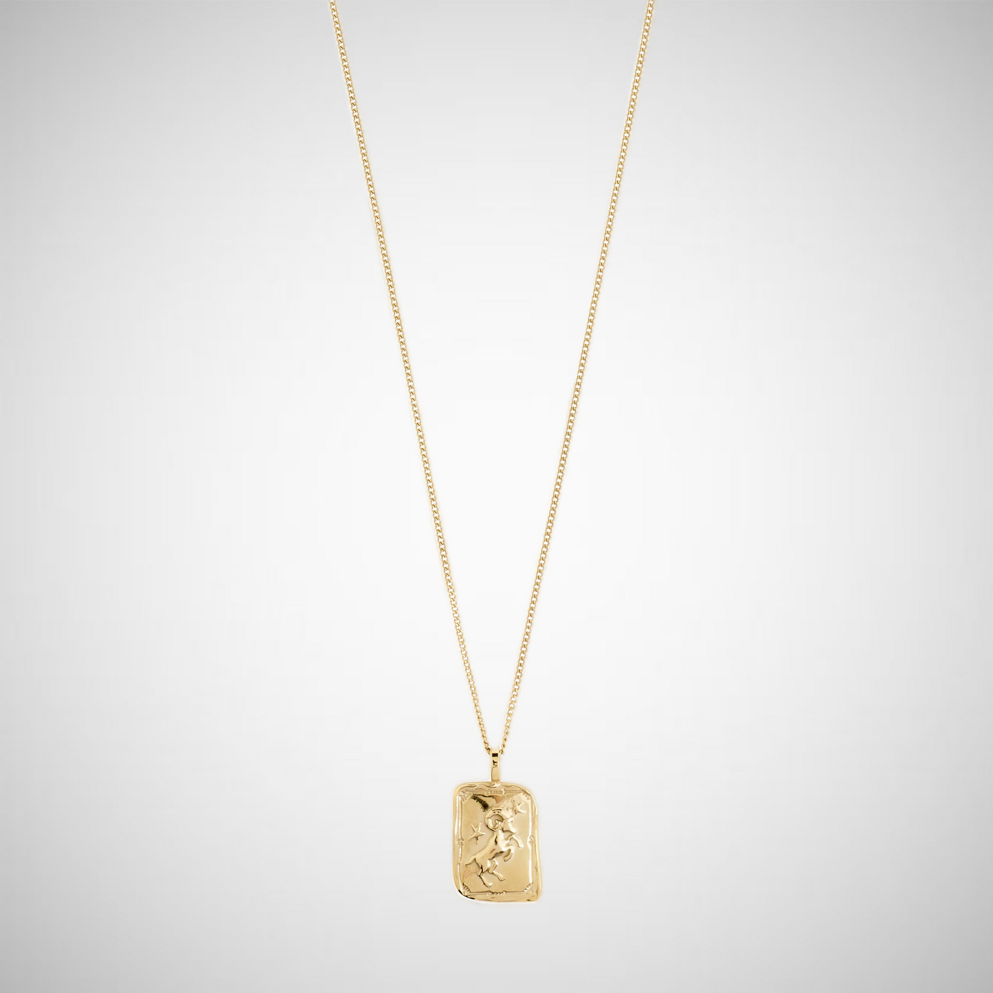 Aries Recycled Zodiac Sign Necklace, Gold-Plated (8302556446928)