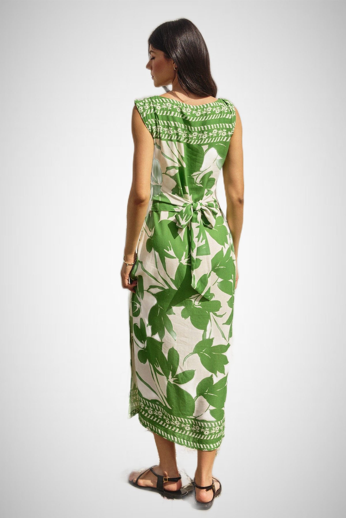 Bali Summer Pull On Midi Dress (8276756070608)