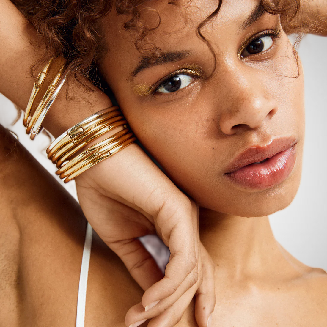 Sophia Recycled Bangle Bracelet Gold-Plated (8302555922640)