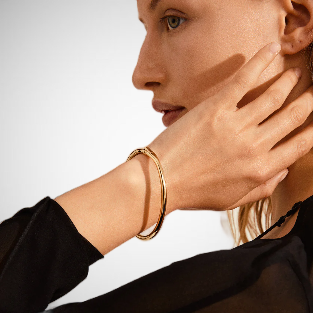 Sophia Recycled Bangle Bracelet Gold-Plated (8302555922640)
