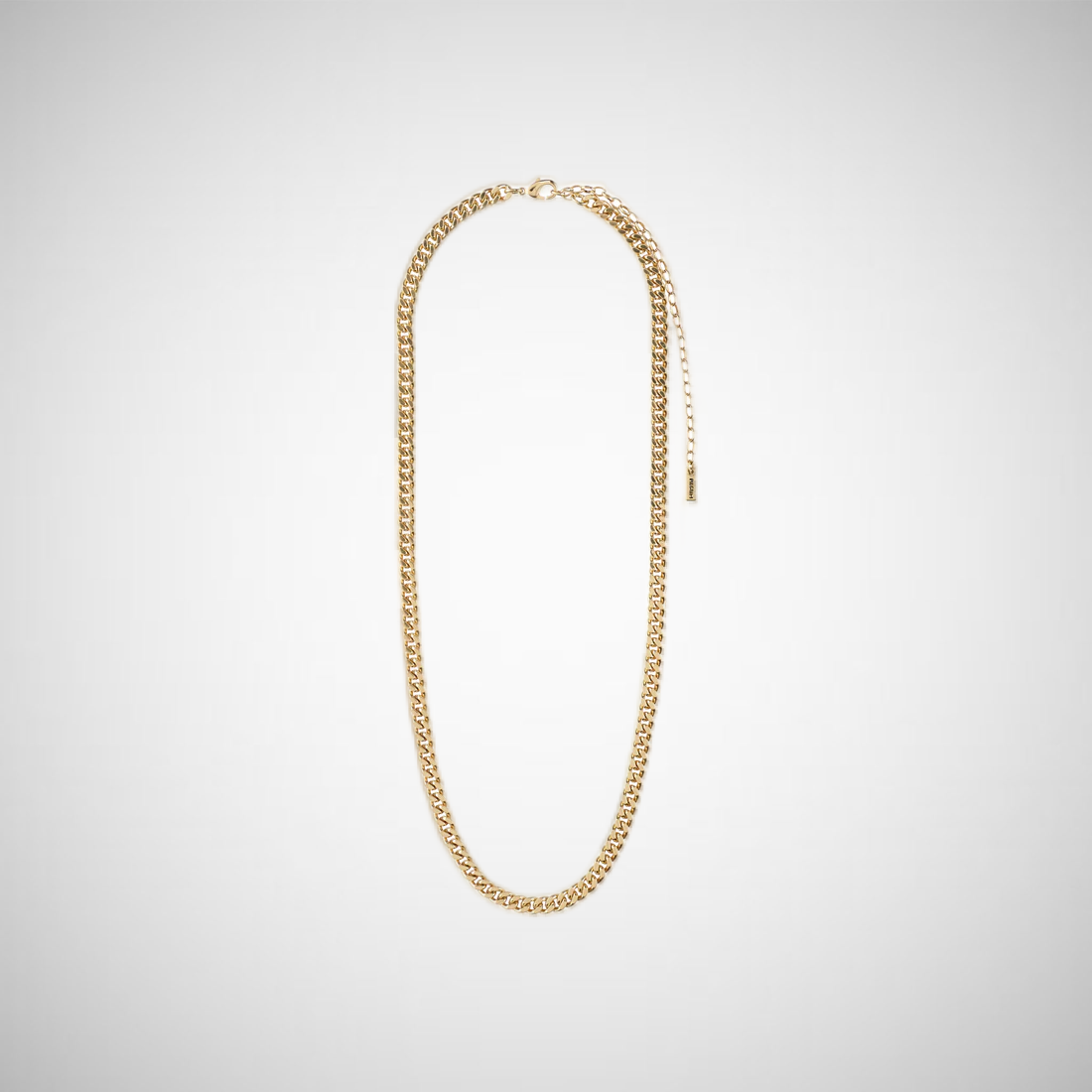 Fuchsia Recycled Curb Chain Necklace Gold-Plated (8302555365584)
