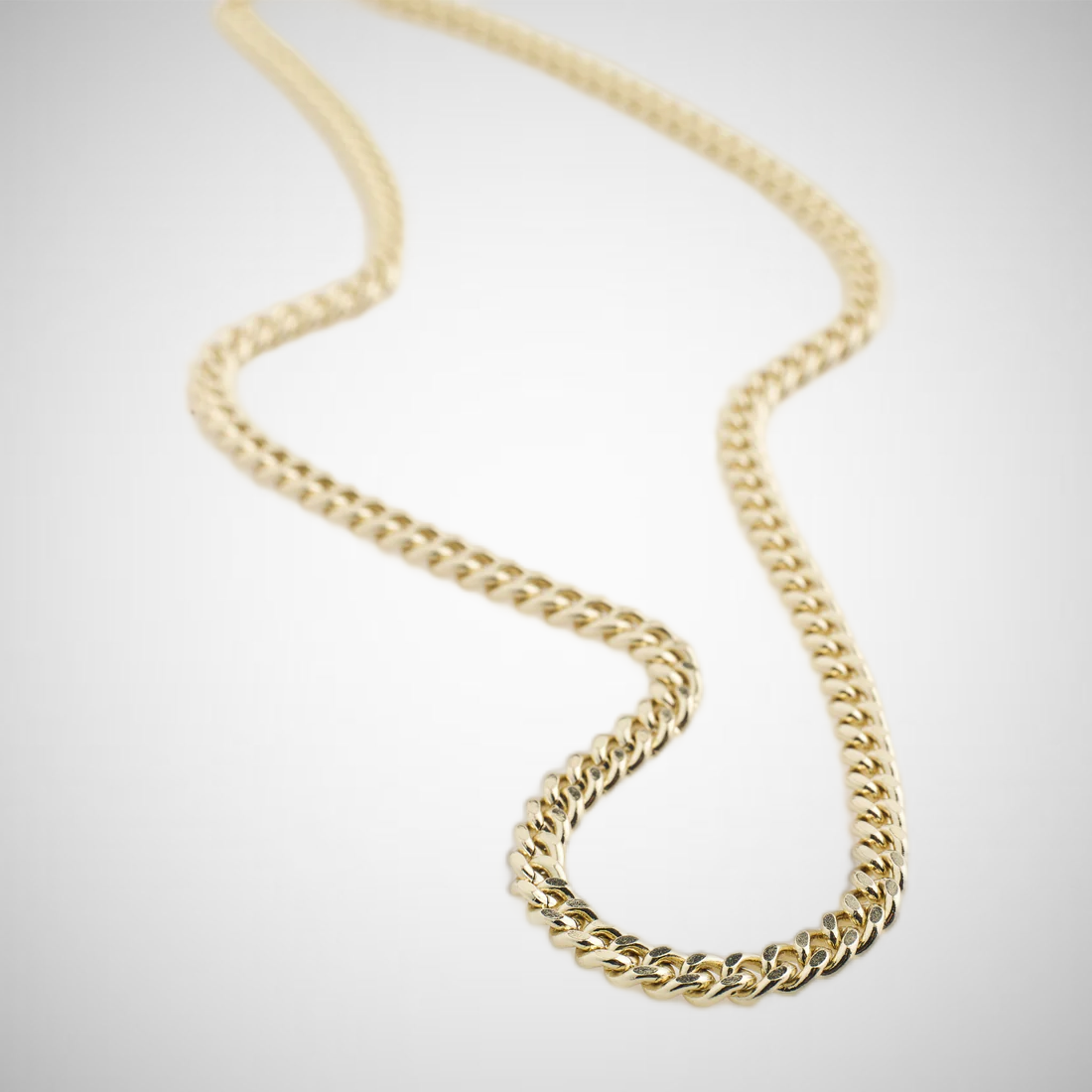 Fuchsia Recycled Curb Chain Necklace Gold-Plated (8302555365584)