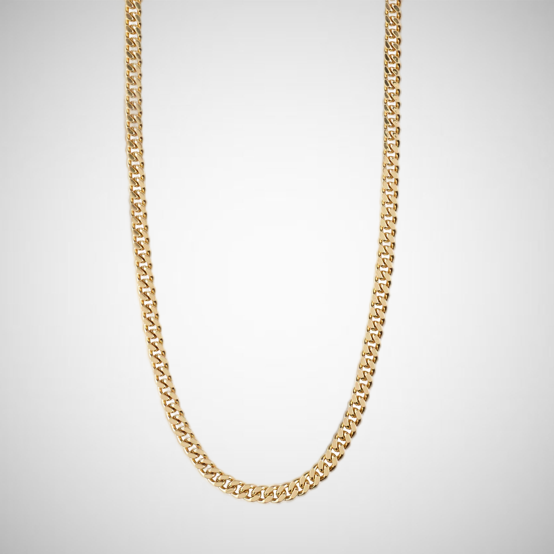 Fuchsia Recycled Curb Chain Necklace Gold-Plated (8302555365584)