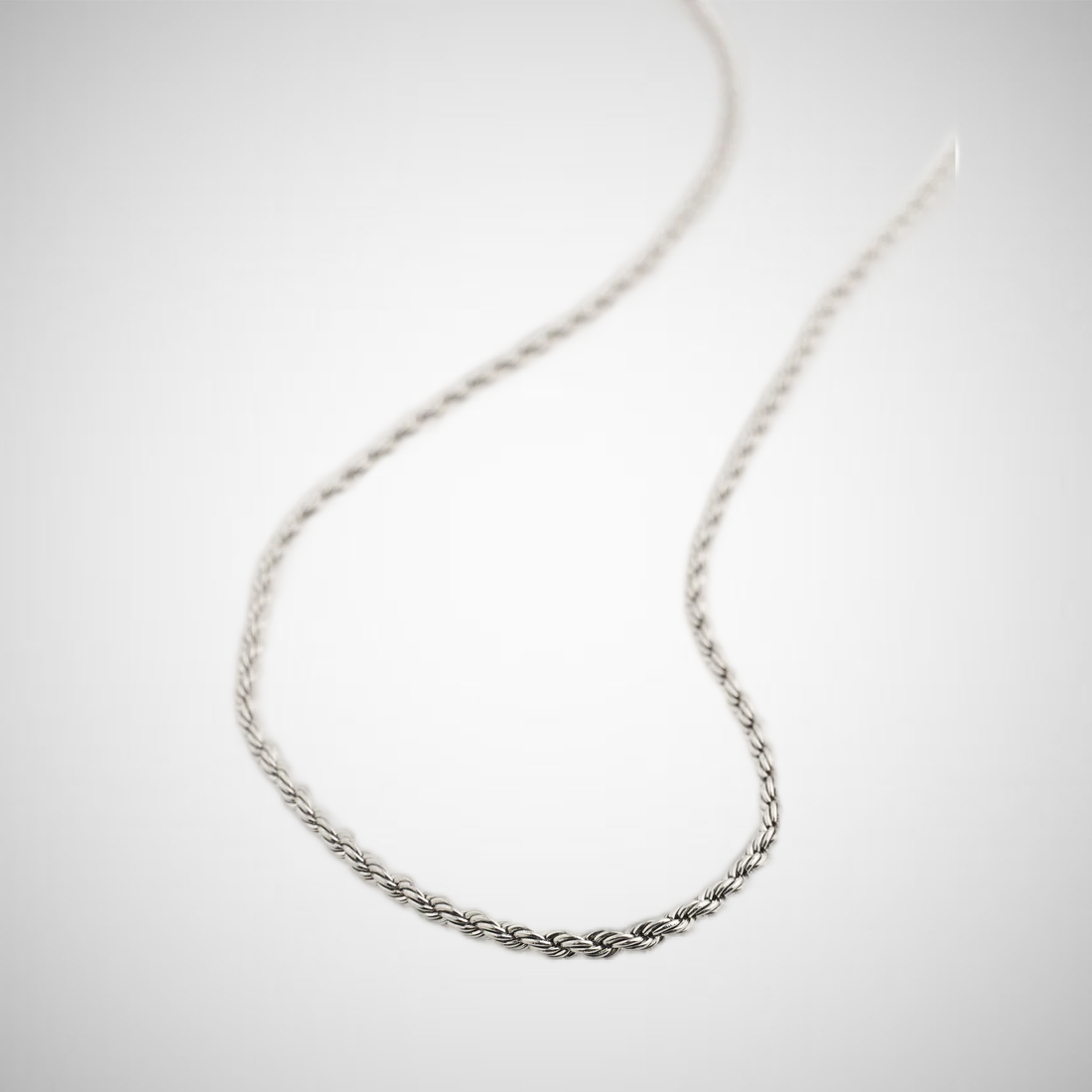 Pam Recycled Robe Chain Necklace Silver Plated (8302555529424)
