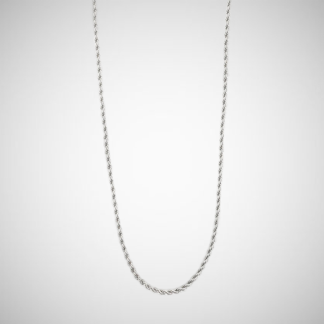 Pam Recycled Robe Chain Necklace Silver Plated (8302555529424)