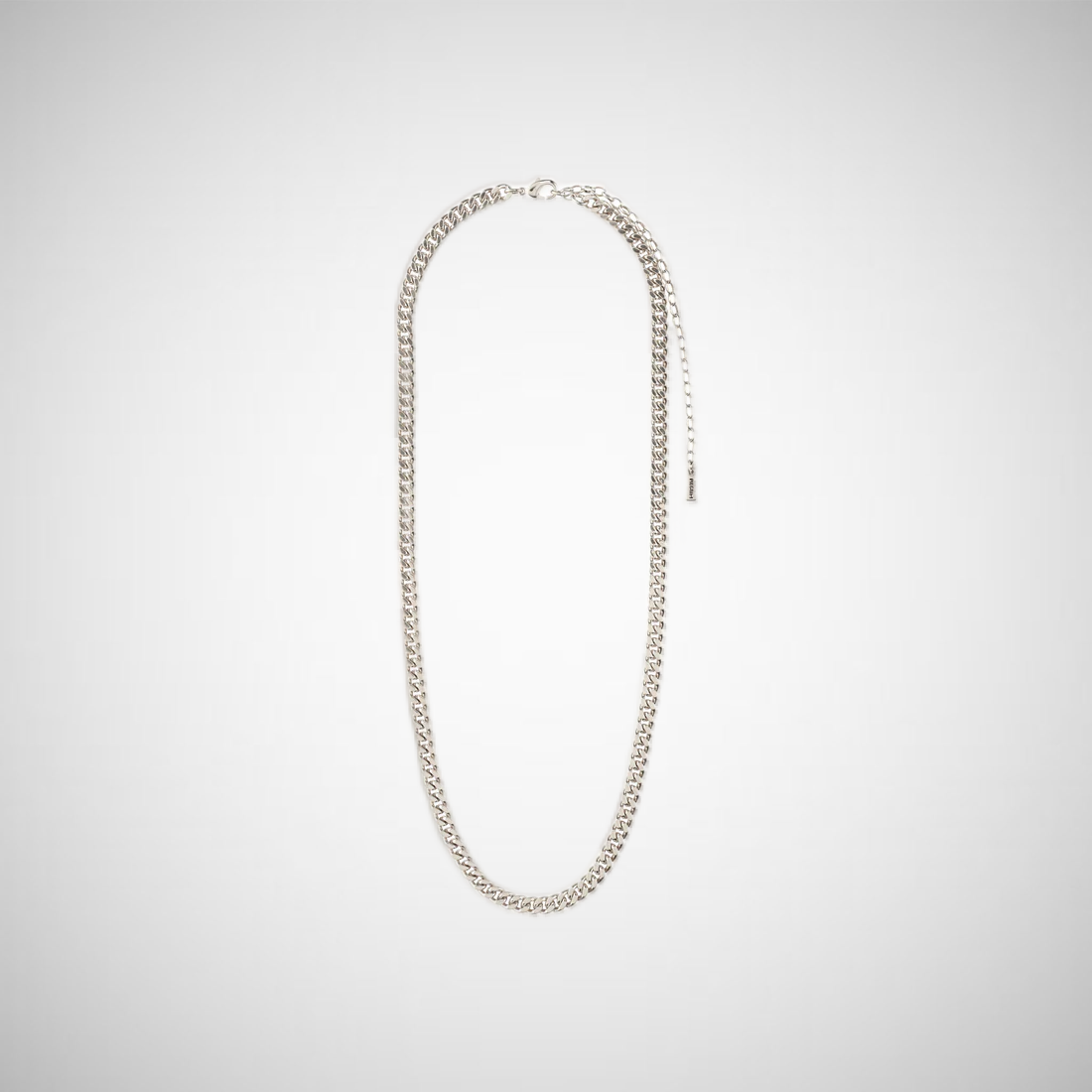 Fuchsia Recycled Curb Chain Necklace Silver-Plated (8302555332816)
