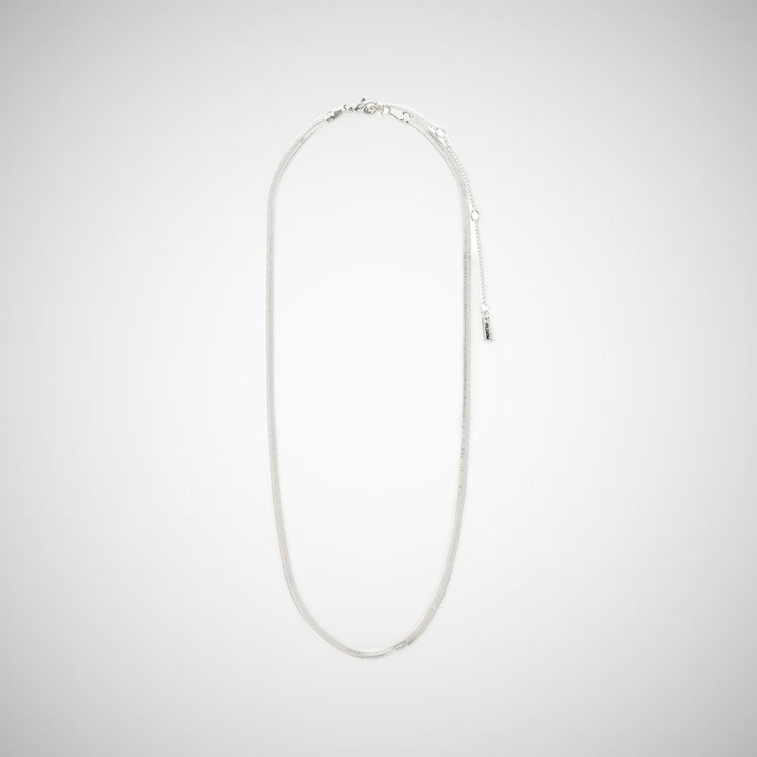 Joanna Recycled Flat Snake Chain Necklace Silver Plated (8302555168976)