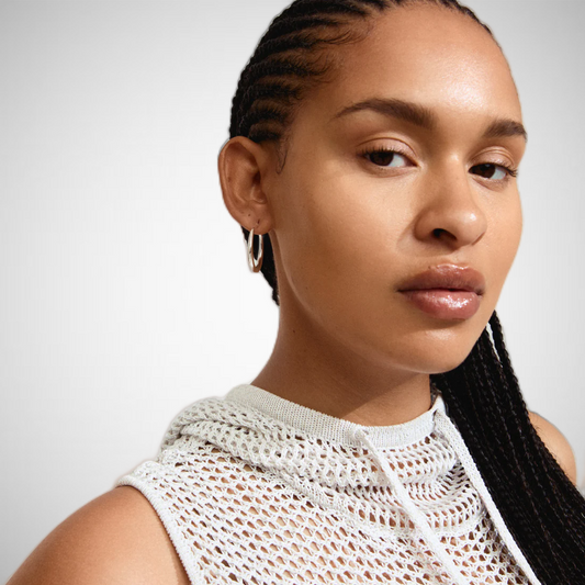 Jorun Recycled Hoop Earrings Silver-Plated (8302556053712)