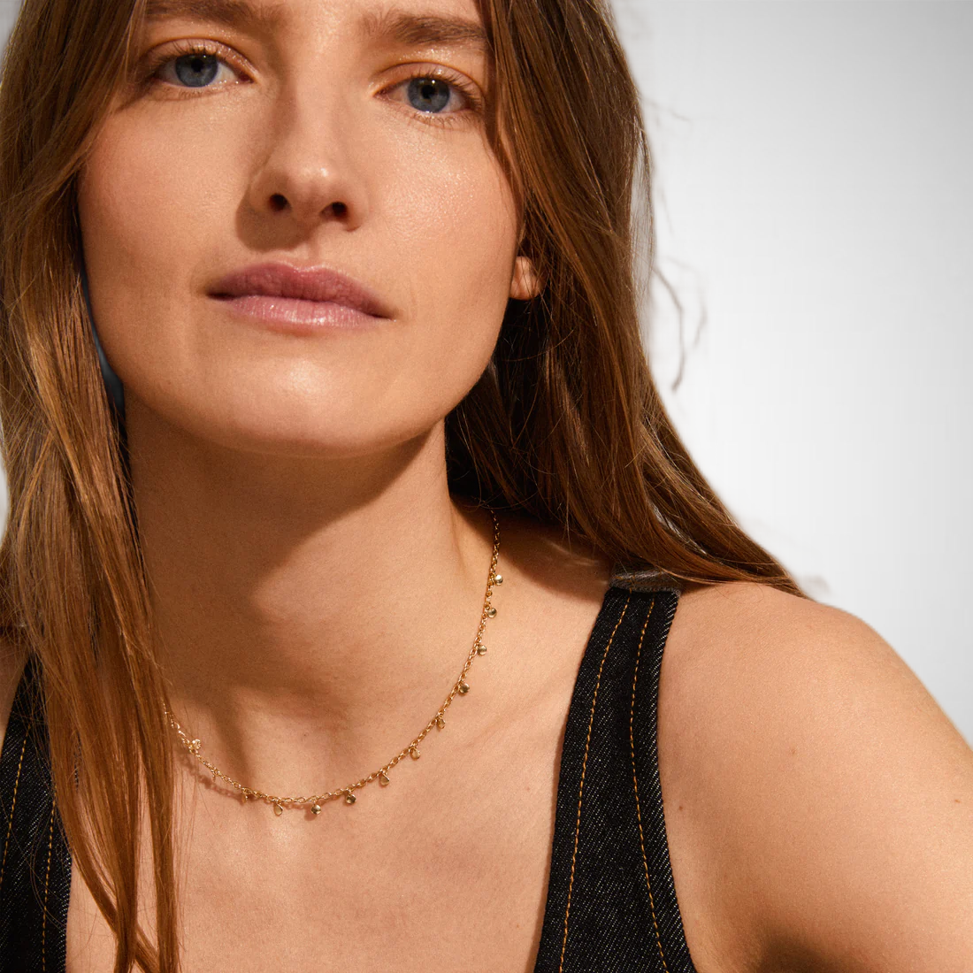 Panna Recycled Coin Necklace Gold-Plated (8302555431120)