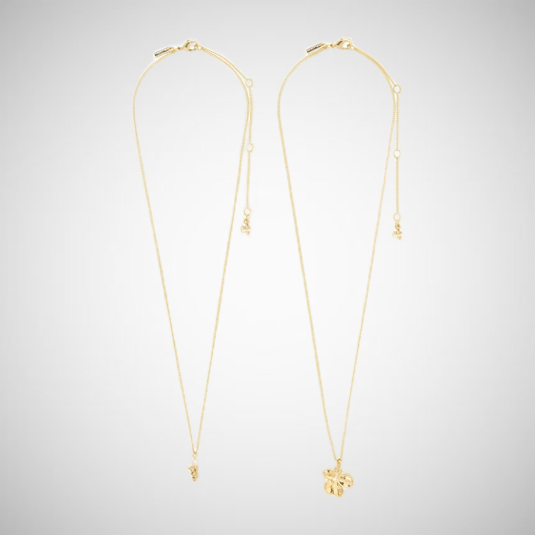 Zhuri Recycled Necklace 2-In-1 Set Gold-Plated (8302555070672)