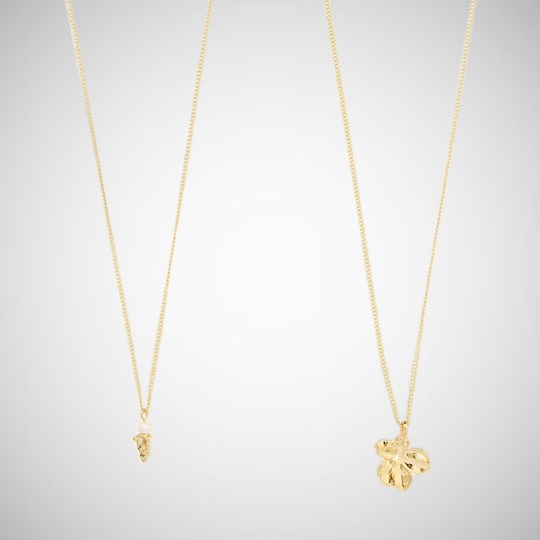Zhuri Recycled Necklace 2-In-1 Set Gold-Plated (8302555070672)