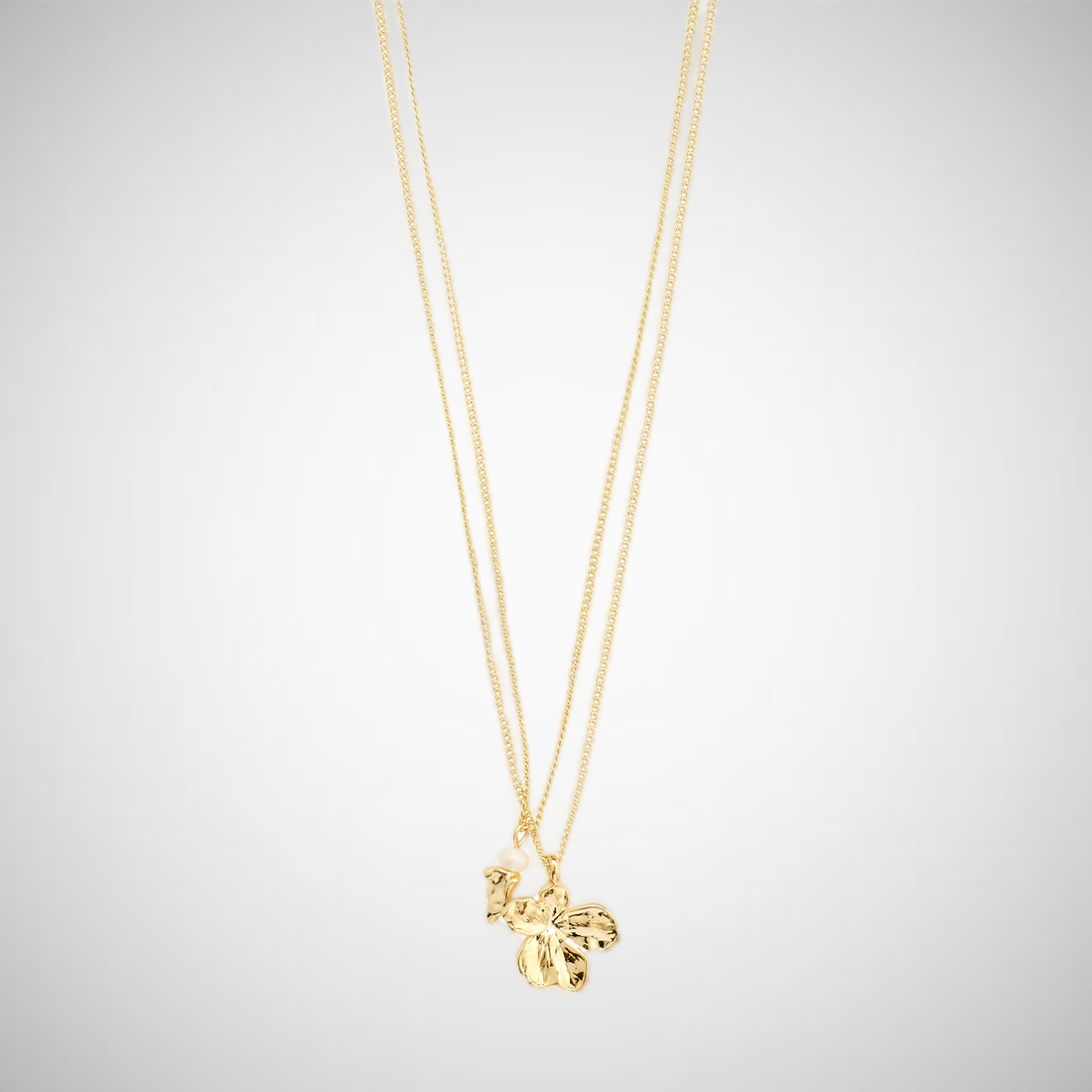 Zhuri Recycled Necklace 2-In-1 Set Gold-Plated (8302555070672)