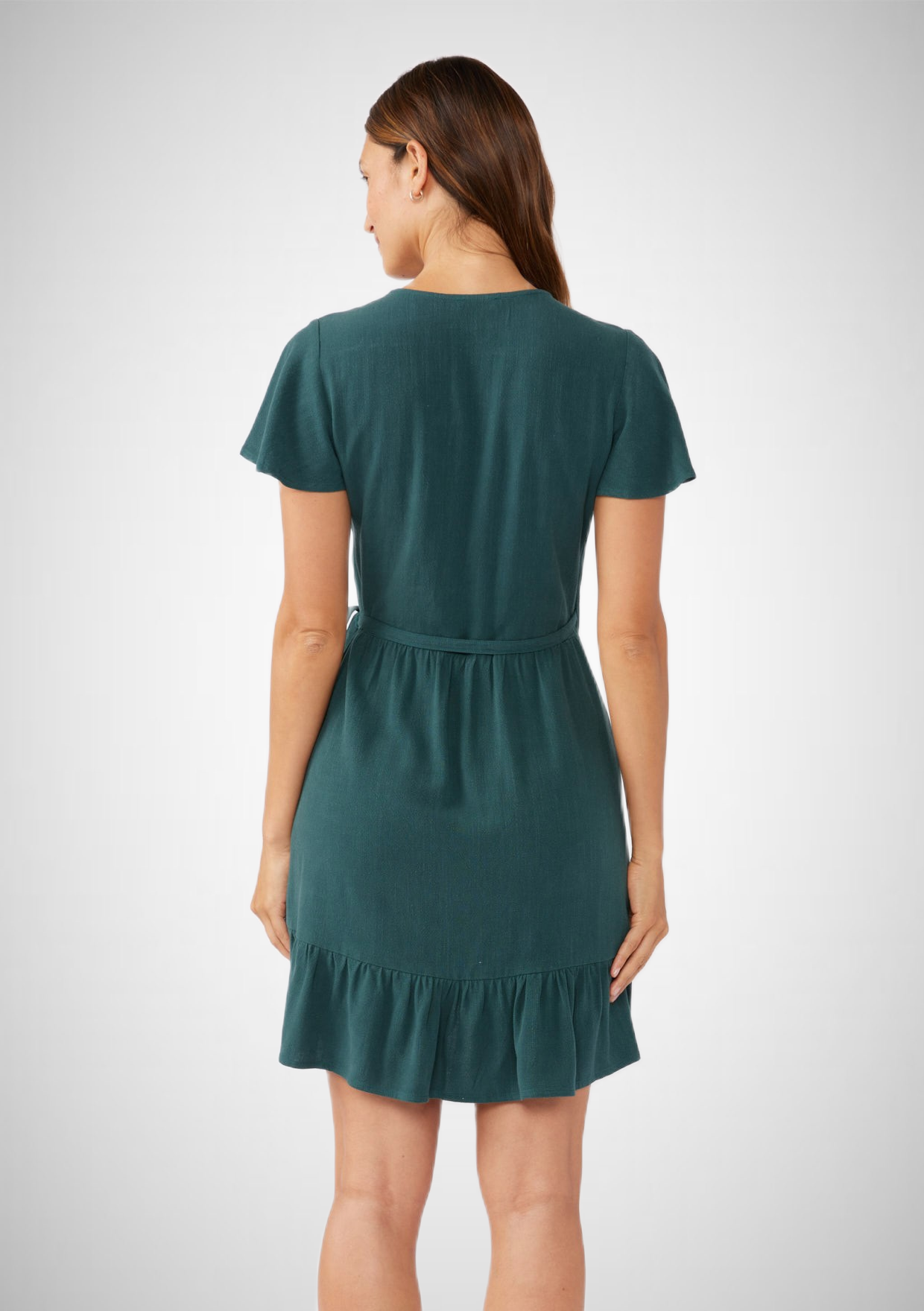 Flutter Sleeve Wrap Mini Dress (8261796069584)
