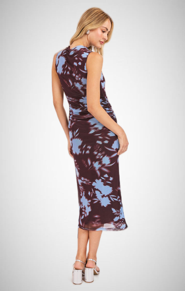 Urban Siren Ruched Midi Dress (8350639554768)