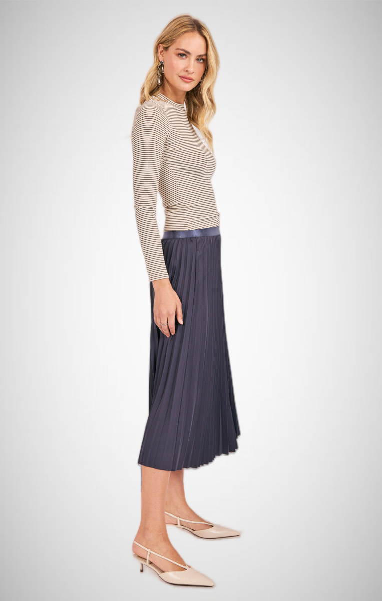 Full Of Charm Pleated Midi Skirt (8350639456464)