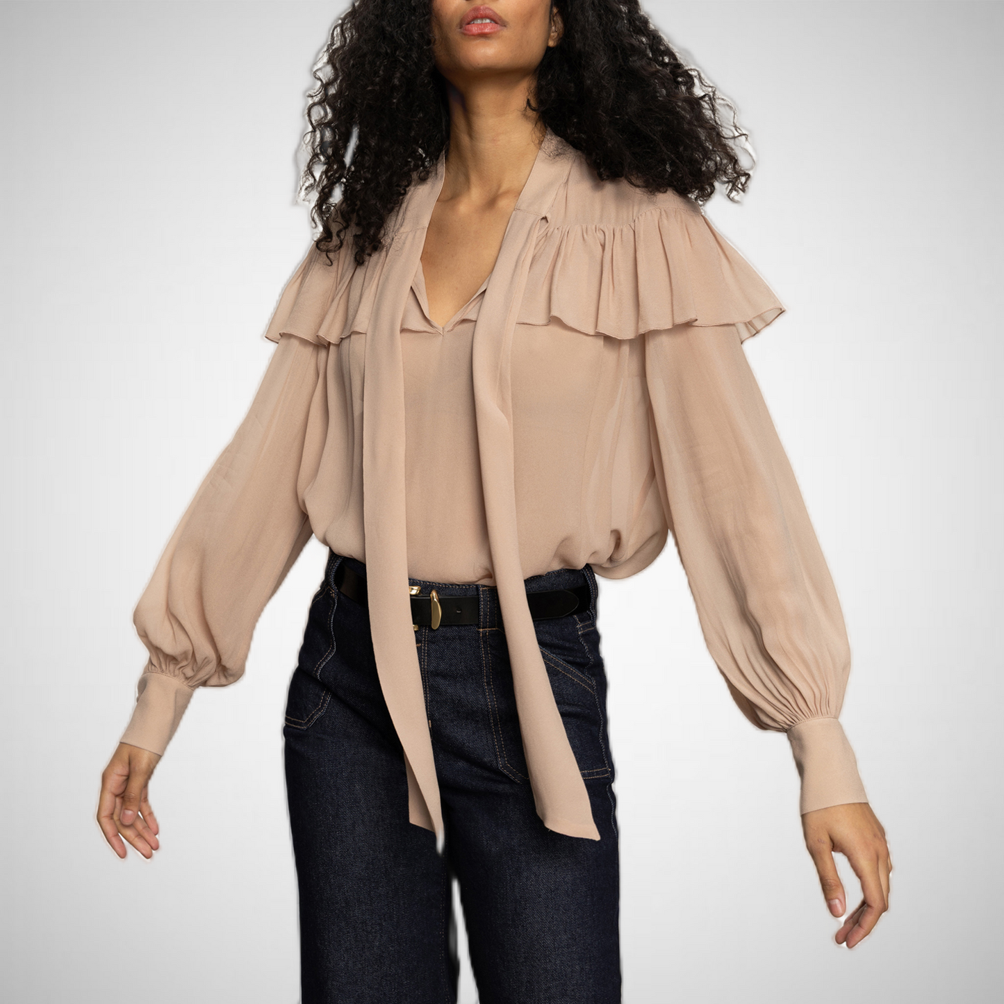Fade Into Your Ruffle Blouse (8332378931408)