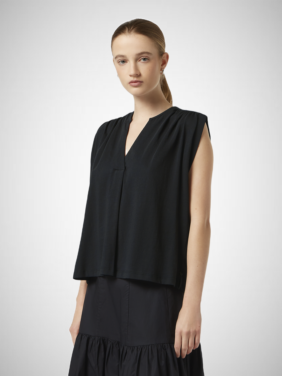 Drapey V-Neck T-Shirt (8256633077968)