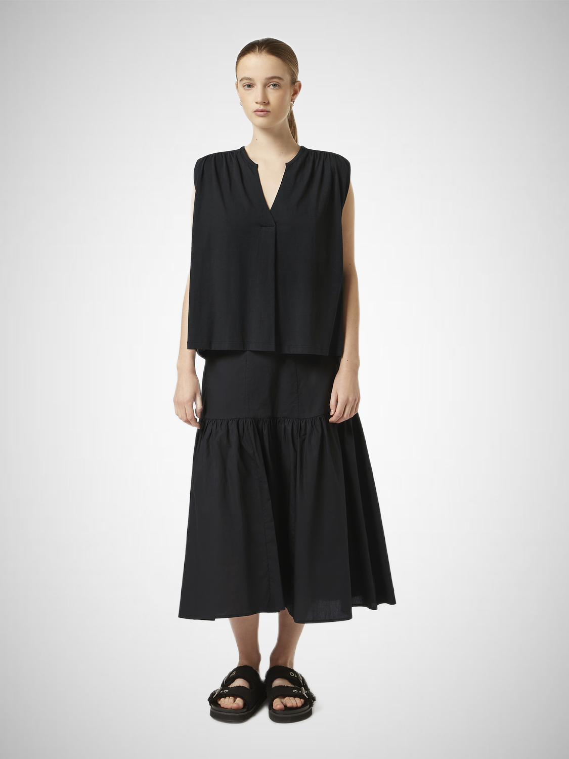 Drapey V-Neck T-Shirt (8256633077968)