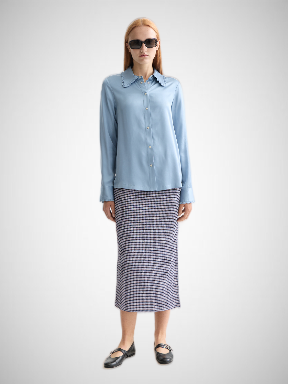 Regular Fit Shirt With Ruffle (8352722583760)