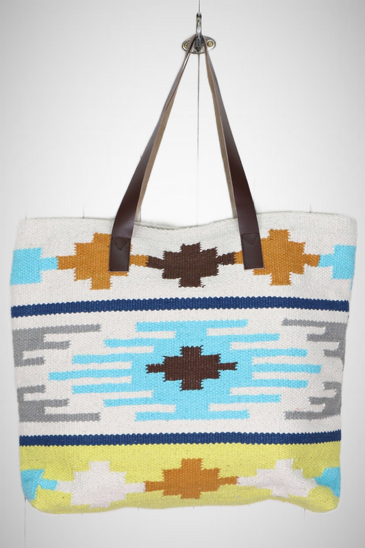 Large Aztec Motif Tote Bag (8261795676368)