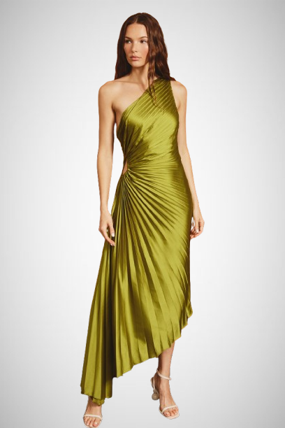 Asymmetrical Pleated Maxi Dress | Long Dresses | Le Trunkshop Asymmetrical Pleated Maxi Dress | Long Dresses | Le Trunkshop
