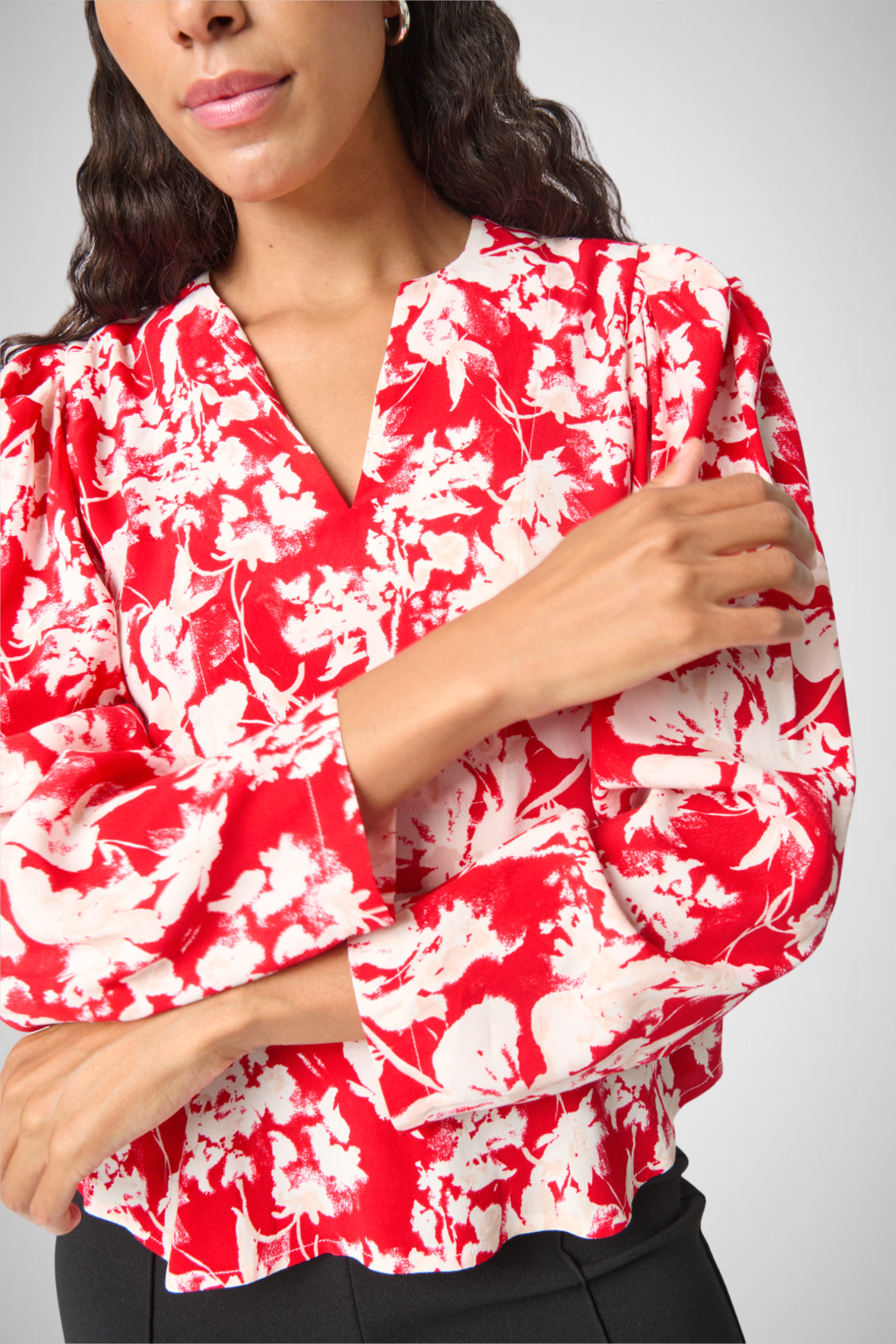 Oline Long Sleeve Printed Blouse (8229283659984)