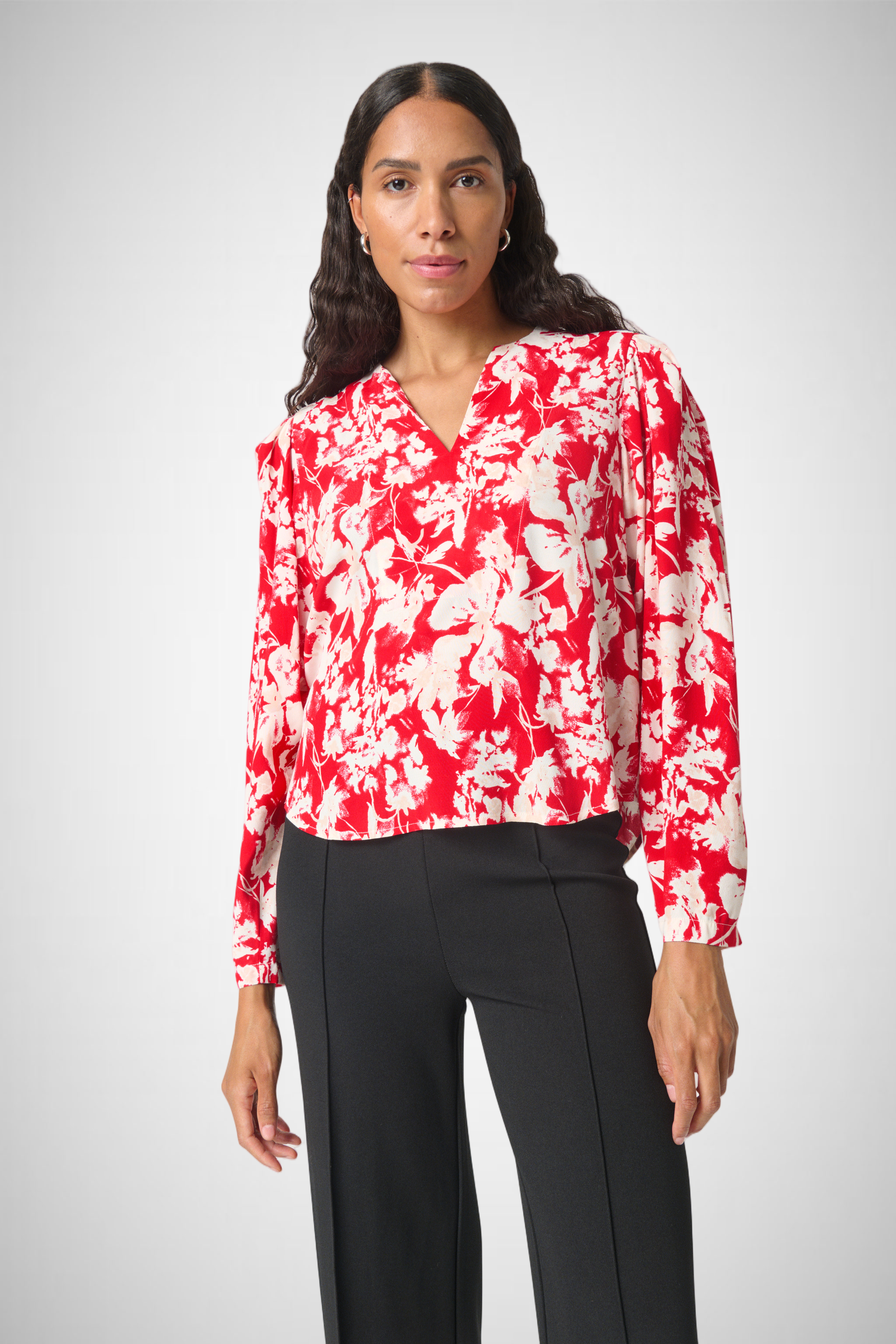 Oline Long Sleeve Printed Blouse (8229283659984)