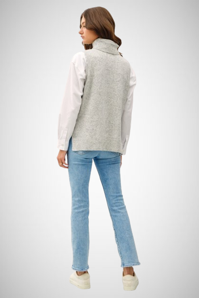 Wool Blend Turtleneck Sweater Vest (8162071052496)