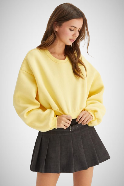 Washed French Terry Cropped Sweatshirt (8163194962128)