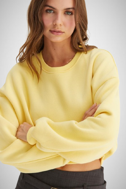 Washed French Terry Cropped Sweatshirt (8163194962128)