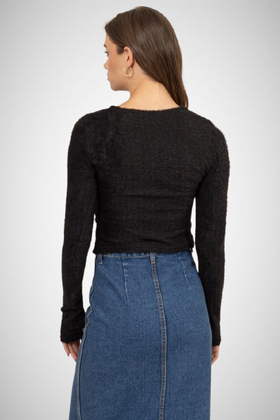 Fuzzy Top With Front Bow Tie (8163195191504)