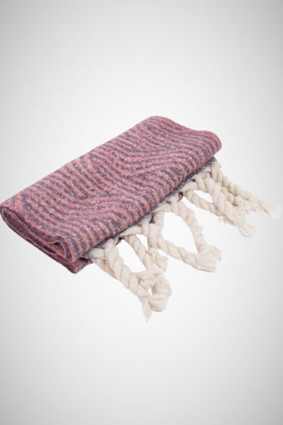 Soft Striped Fringe Oblong Scarf (8163187425488)