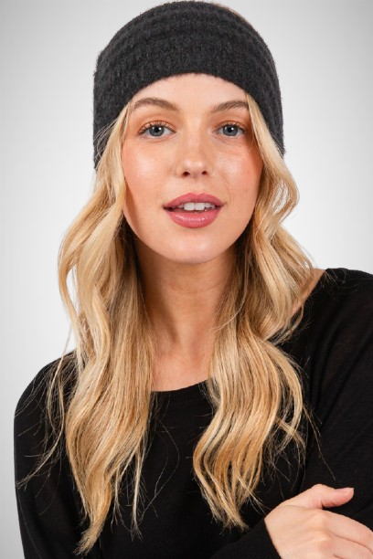 Fuzzy Cable Knit Headband (8163186868432)