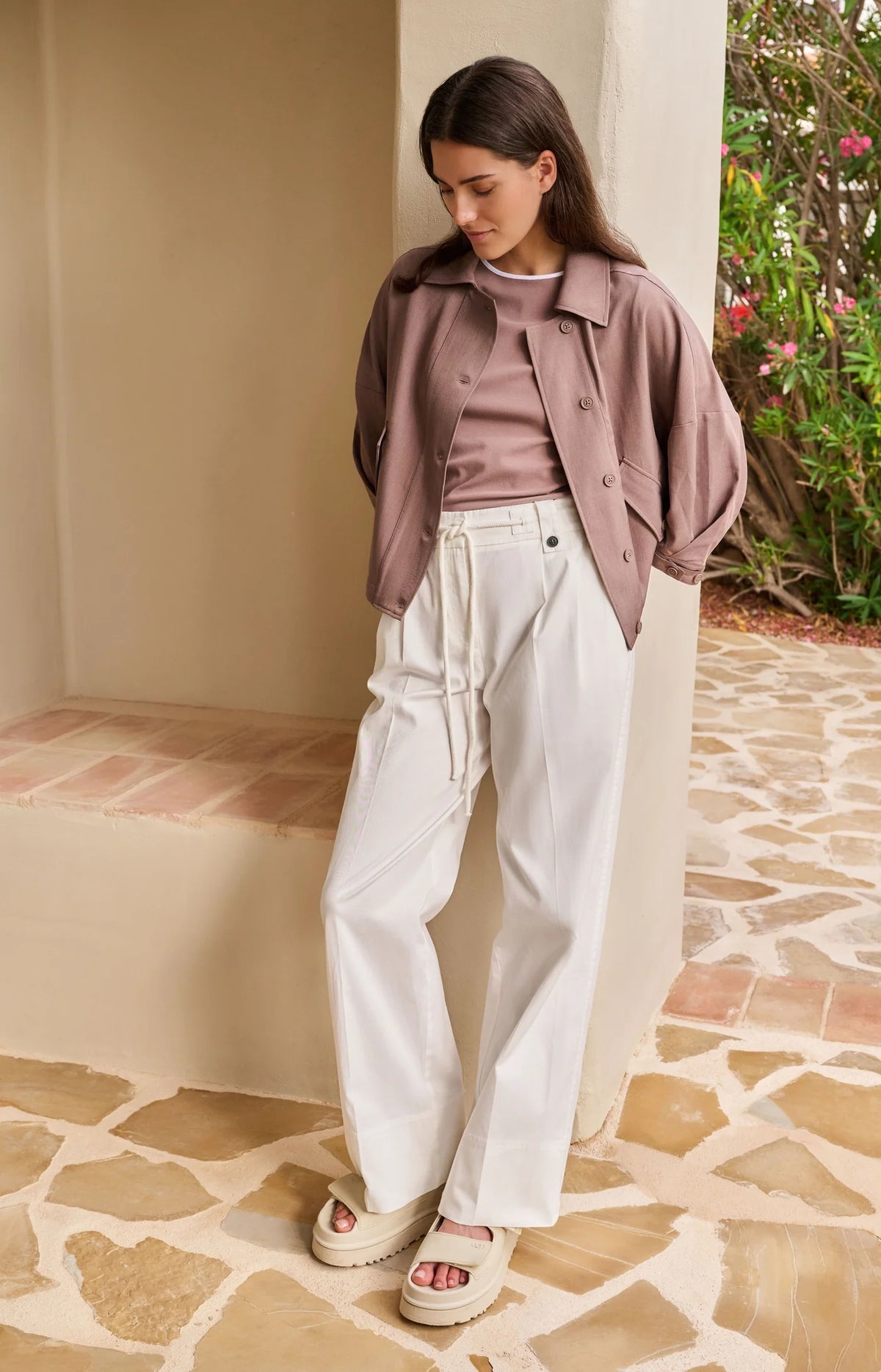 Woven Wide Leg Trousers