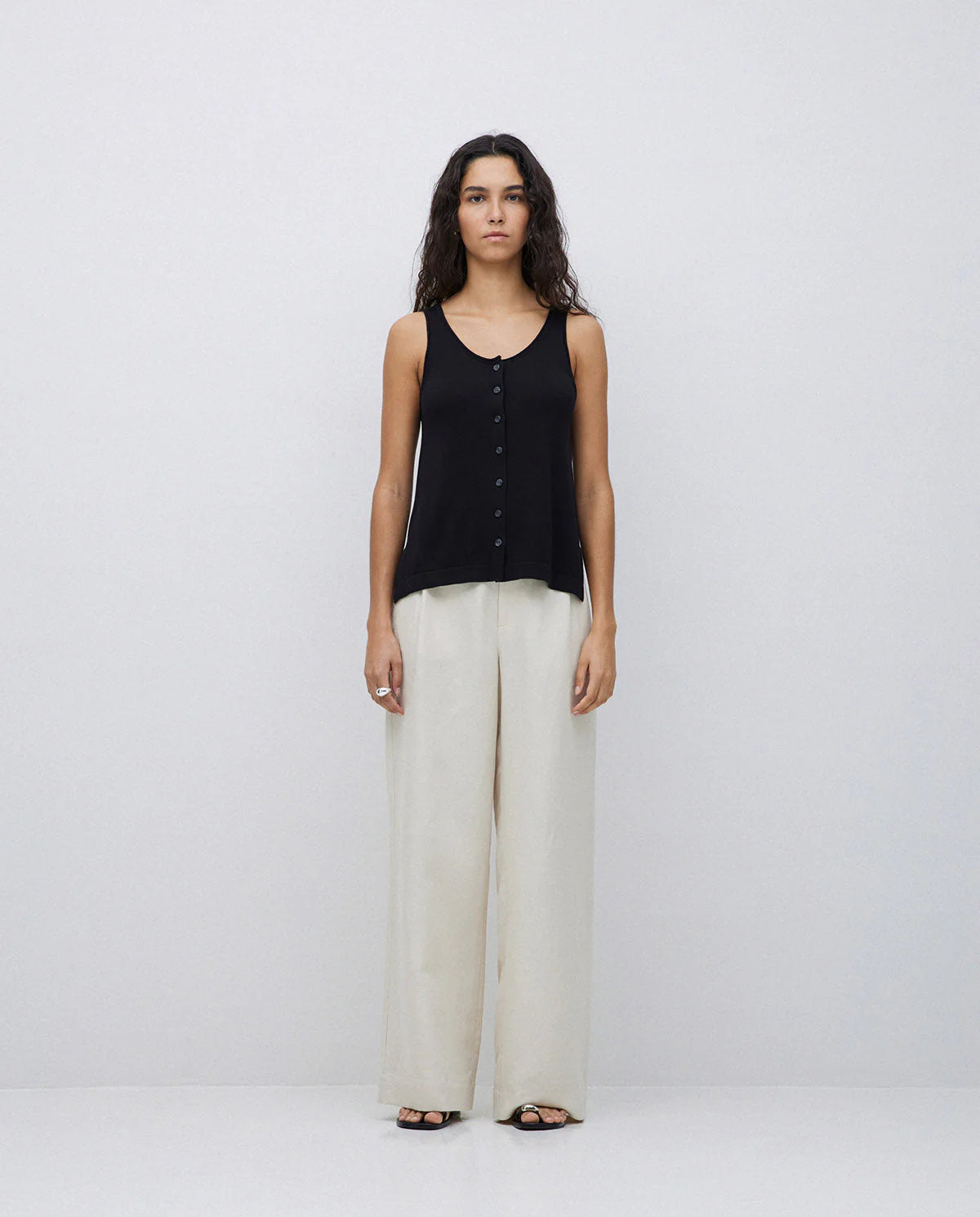 Sleeveless Button Down Light Vest (8253750182096)