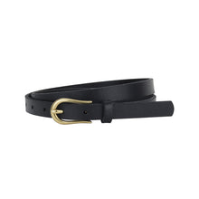 Load image into Gallery viewer, Basic Skinny Leather Belt with Equestrian Buckle (7332765237456)
