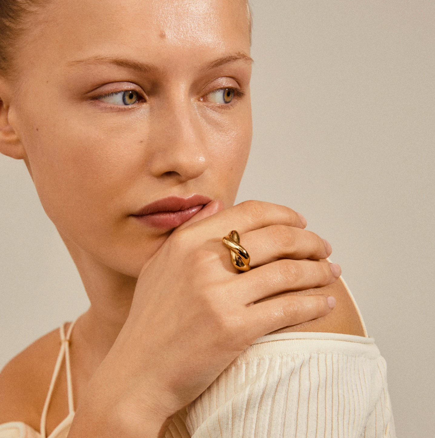 Pilgrim Ring : Belief : Gold plated (6816751026384)