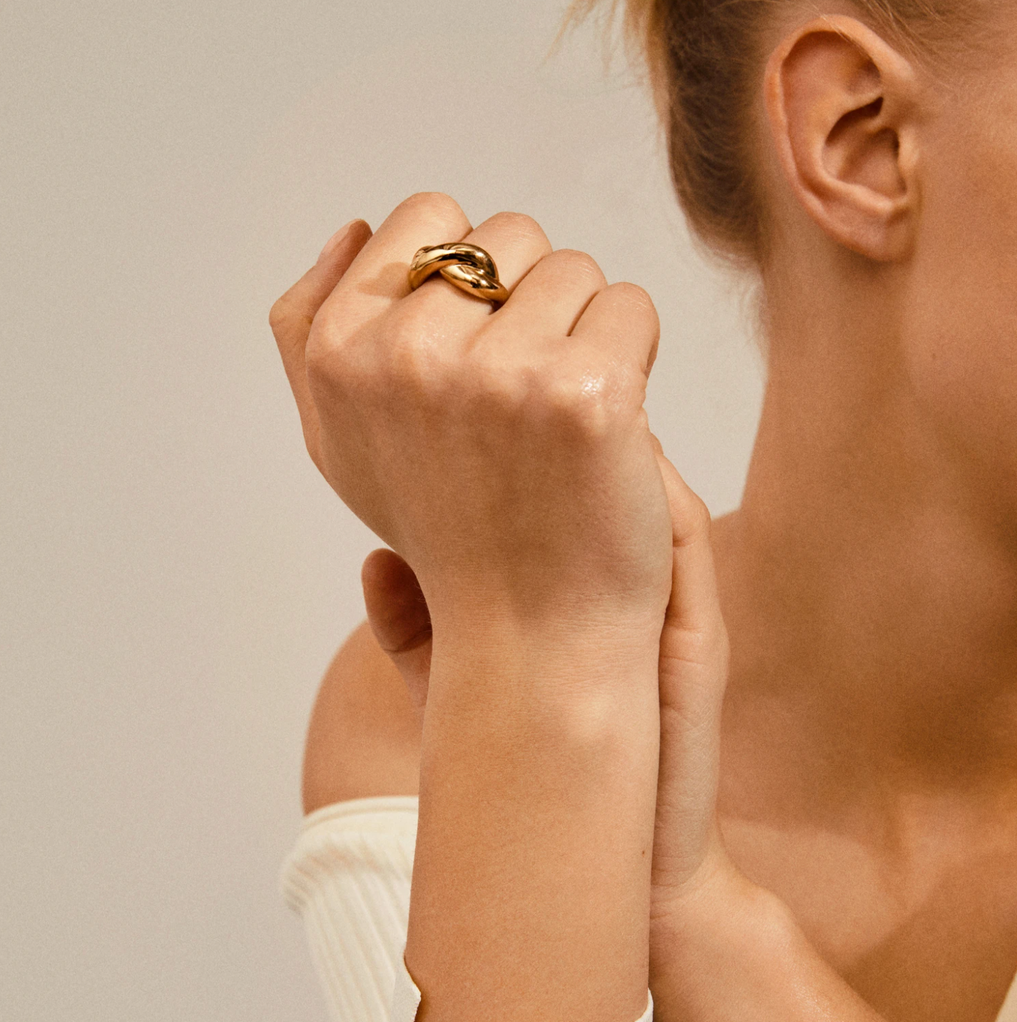 Pilgrim Ring : Belief : Gold plated (6816751026384)