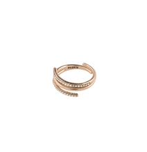 Load image into Gallery viewer, Pilgrim Ring : Serenity : Crystal Rose-Gold plated (6816725467344)
