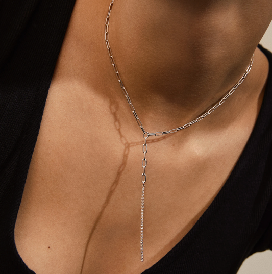 Pilgrim Necklace : Serenity : Crystal Silver Plated (6816811352272)