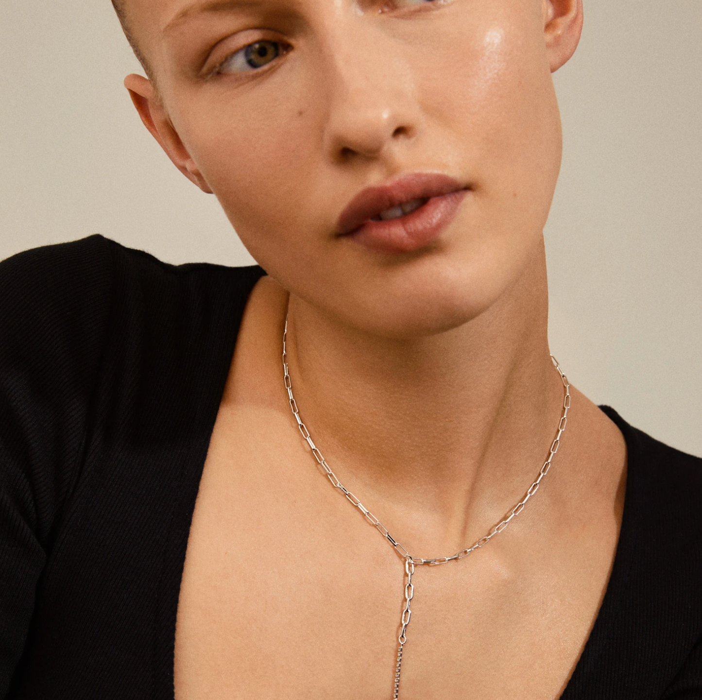 Pilgrim Necklace : Serenity : Crystal Silver Plated (6816811352272)