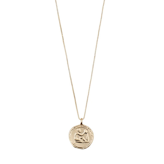 PILGRIM Necklace: AQUARIUS Horoscope Necklace (Gold Plated) (7724939673808)