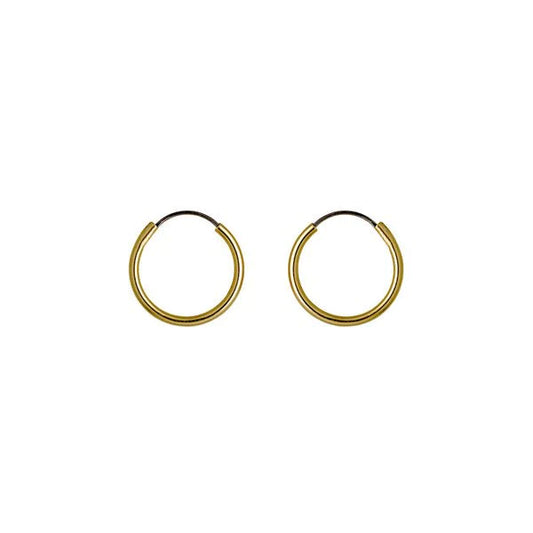 PILGRIM Earrings: Sanne 12 mm Hoops (Gold Plated) (7724924469456)