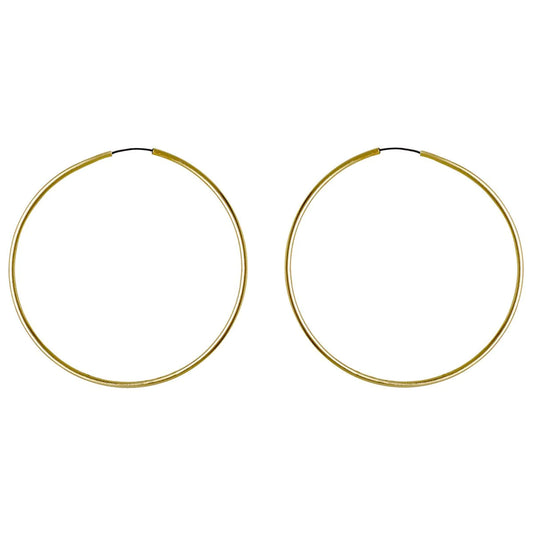 PILGRIM Earrings: SANNE 45mm Hoops (Plated Gold) (7724927746256)
