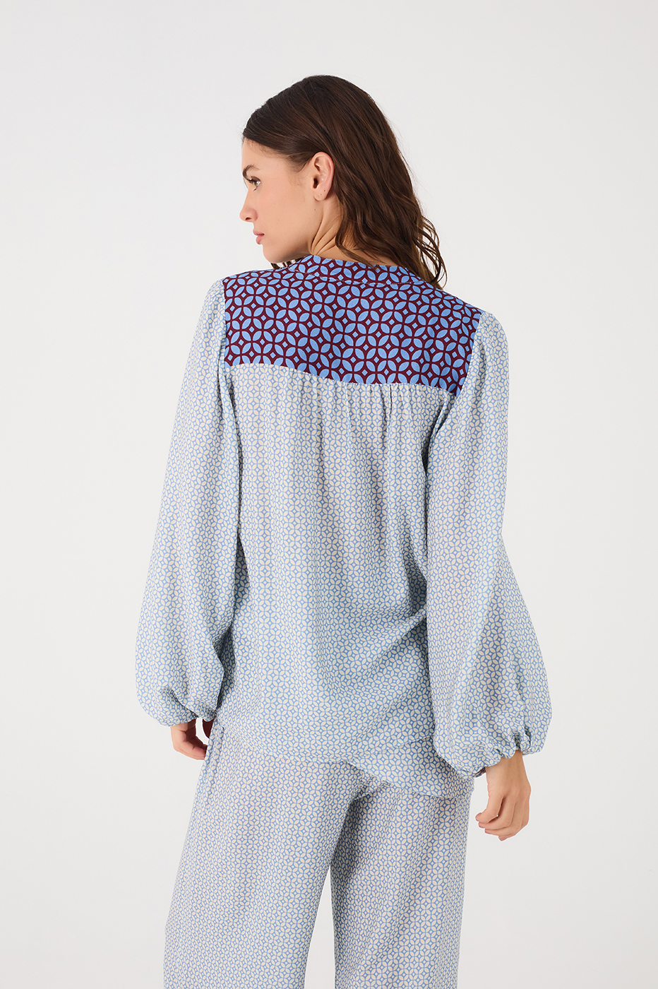 Tile Button Blouse (8338489901264)