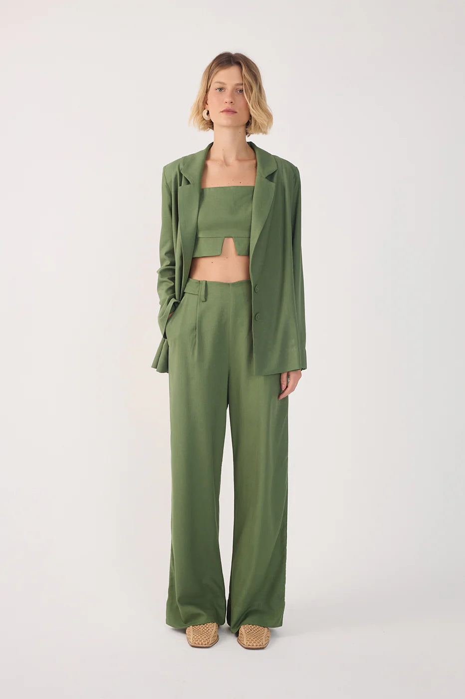 Pockets Belt Loops Linen Pants