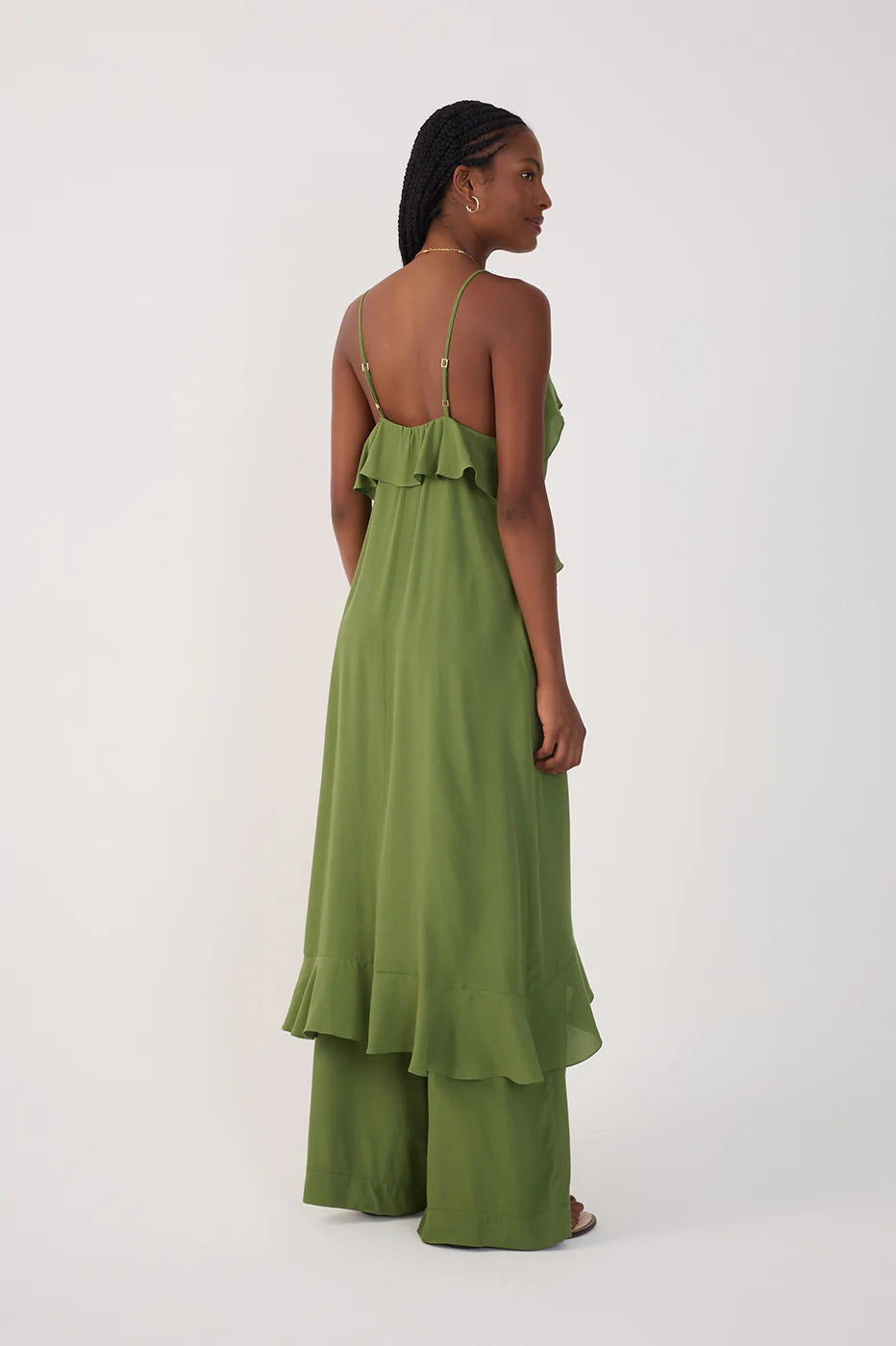 Wide-Leg Crepe Pants