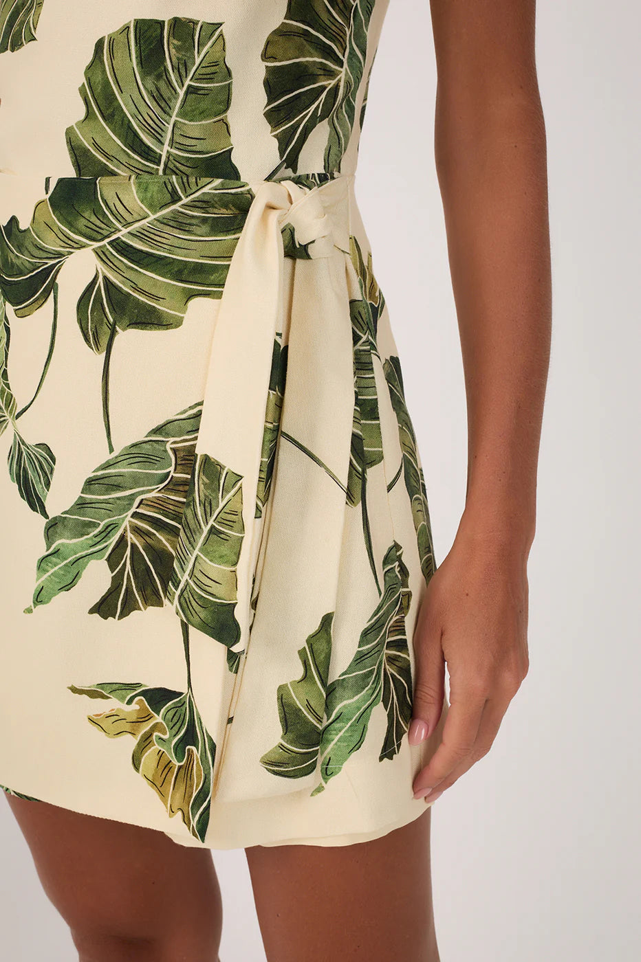 Folhar Square Neck Wrap Romper